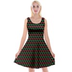 Geometric Abstract Pattern Line Reversible Velvet Sleeveless Dress