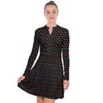 Geometric Abstract Pattern Line Long Sleeve Panel Dress