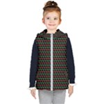 Geometric Abstract Pattern Line Kids  Hooded Puffer Vest