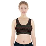 Geometric Abstract Pattern Line Sports Bra With Pocket