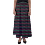 Geometric Abstract Pattern Line Flared Maxi Skirt