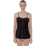 Geometric Abstract Pattern Line Babydoll Tankini Set