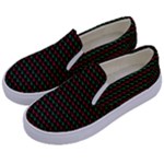 Geometric Abstract Pattern Line Kids  Canvas Slip Ons