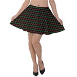 Geometric Abstract Pattern Line Velvet Skater Skirt