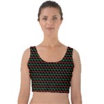 Geometric Abstract Pattern Line Velvet Crop Top