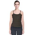 Geometric Abstract Pattern Line Velvet Spaghetti Strap Top