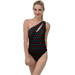 Geometric Abstract Pattern Line To One Side Swimsuit