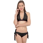 Geometric Abstract Pattern Line Tie It Up Bikini Set