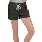 Geometric Abstract Pattern Line Women s Velour Lounge Shorts