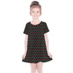 Geometric Abstract Pattern Line Kids  Simple Cotton Dress