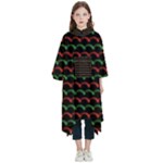 Geometric Abstract Pattern Line Kids  Hooded Rain Ponchos