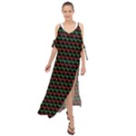 Geometric Abstract Pattern Line Maxi Chiffon Cover Up Dress