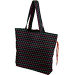 Geometric Abstract Pattern Line Drawstring Tote Bag