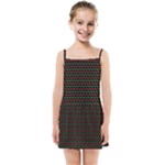 Geometric Abstract Pattern Line Kids  Summer Sun Dress