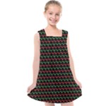 Geometric Abstract Pattern Line Kids  Cross Back Dress