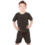 Geometric Abstract Pattern Line Kids  T-Shirt and Shorts Set