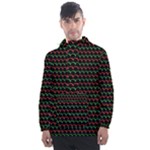 Geometric Abstract Pattern Line Men s Front Pocket Pullover Windbreaker