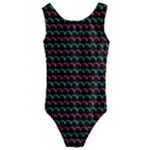 Geometric Abstract Pattern Line Kids  Cut-Out Back One Piece Swimsuit