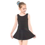 Geometric Abstract Pattern Line Kids  Skater Dress Swimsuit