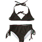 Geometric Abstract Pattern Line Kids  Classic Bikini Set