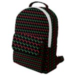 Geometric Abstract Pattern Line Flap Pocket Backpack (Small)