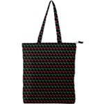 Geometric Abstract Pattern Line Double Zip Up Tote Bag