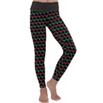 Geometric Abstract Pattern Line Kids  Lightweight Velour Classic Yoga Leggings