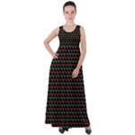 Geometric Abstract Pattern Line Empire Waist Velour Maxi Dress