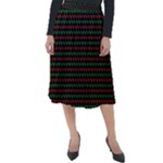 Geometric Abstract Pattern Line Classic Velour Midi Skirt 