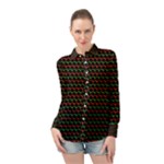 Geometric Abstract Pattern Line Long Sleeve Chiffon Shirt