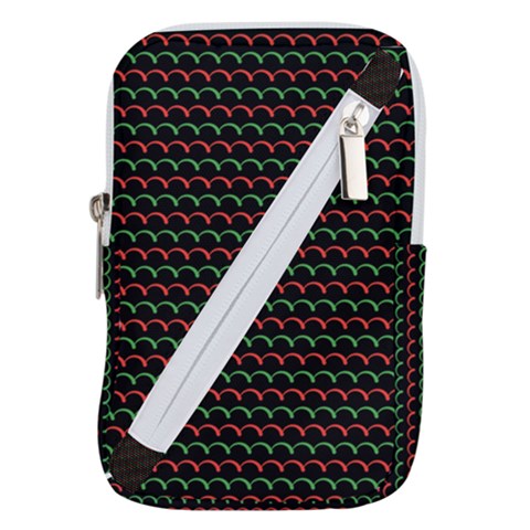 Geometric Abstract Pattern Line Belt Pouch Bag (Large) from ArtsNow.com