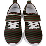 Geometric Abstract Pattern Line Kids  Velcro Strap Shoes