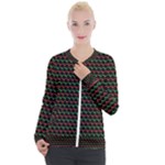 Geometric Abstract Pattern Line Casual Zip Up Jacket