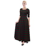 Geometric Abstract Pattern Line Half Sleeves Maxi Dress