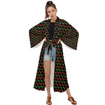 Geometric Abstract Pattern Line Maxi Kimono