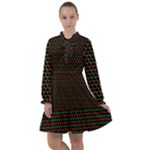 Geometric Abstract Pattern Line All Frills Dress