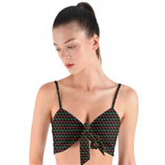 Woven Tie Front Bralet 