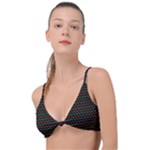 Geometric Abstract Pattern Line Knot Up Bikini Top