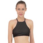 Geometric Abstract Pattern Line Halter Bikini Top