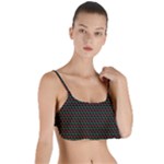 Geometric Abstract Pattern Line Layered Top Bikini Top 