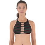 Geometric Abstract Pattern Line Perfectly Cut Out Bikini Top