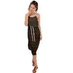 Geometric Abstract Pattern Line Waist Tie Cover Up Chiffon Dress