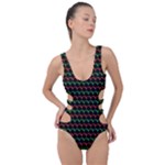 Geometric Abstract Pattern Line Side Cut Out Swimsuit