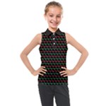 Geometric Abstract Pattern Line Kids  Sleeveless Polo T-Shirt