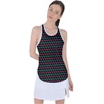 Geometric Abstract Pattern Line Racer Back Mesh Tank Top