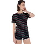 Geometric Abstract Pattern Line Perpetual Short Sleeve T-Shirt