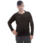 Geometric Abstract Pattern Line Men s Pique Long Sleeve T-Shirt