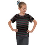 Geometric Abstract Pattern Line Kids  Mesh Piece T-Shirt