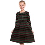 Geometric Abstract Pattern Line Kids  Midi Sailor Dress