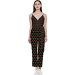 Geometric Abstract Pattern Line V-Neck Camisole Jumpsuit